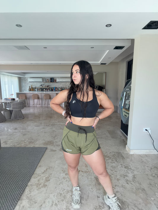 Olive Running Shorts